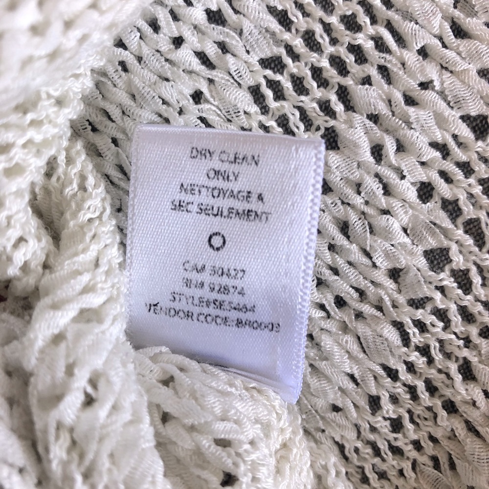 Splendid off-white open weave sweater tunic M - Picture 6 of 6